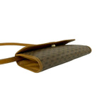Gucci Vintage Micro GG Pattern Logo Leather Mini Shoulder Bag Pochette Brown — view 7