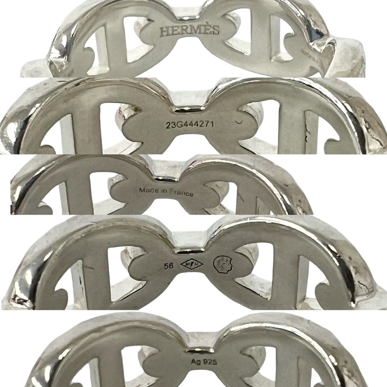 Hermes Enchainee Ring 925 Sterling Silver — view 3