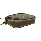 Gucci Vintage GG Logo Pattern Leather Mini Shoulder Bag Pochette Brown — view 7