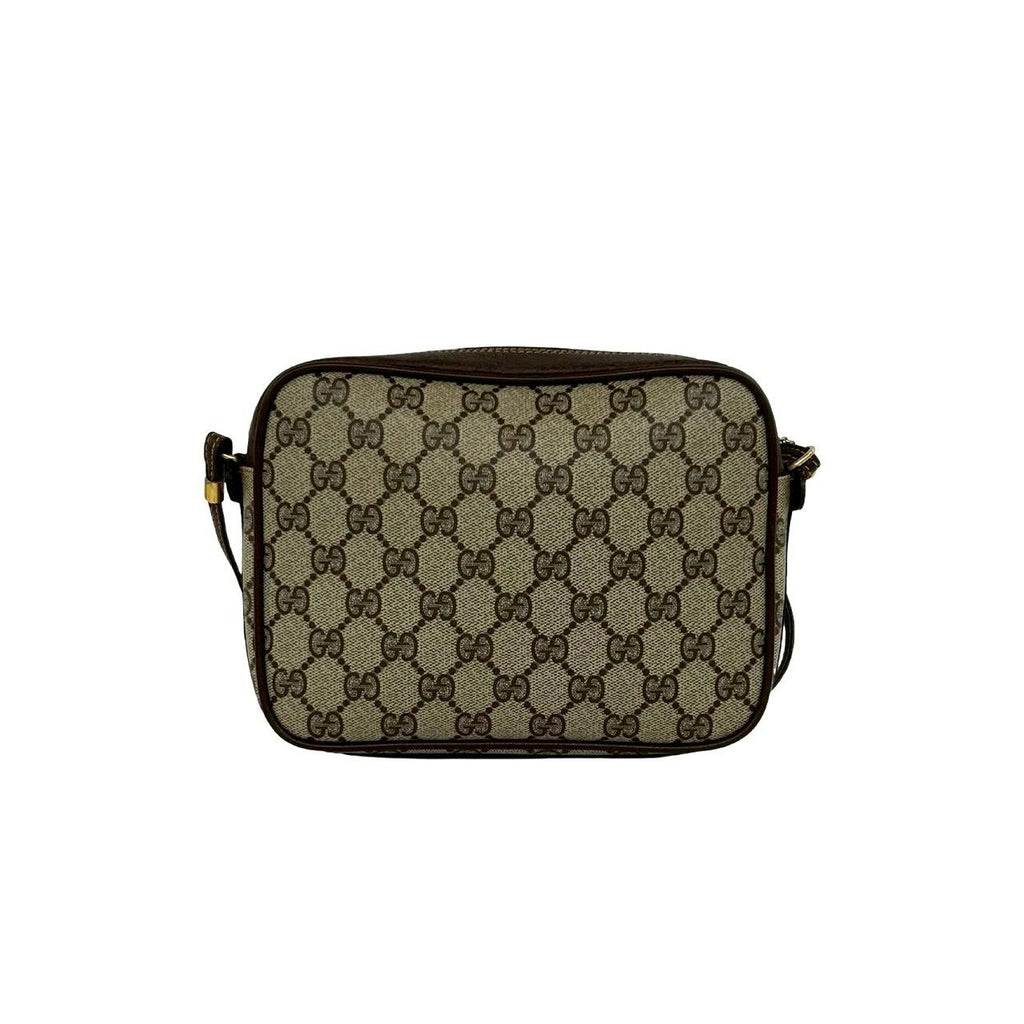 Gucci Vintage GG Logo Pattern Leather Mini Shoulder Bag Pochette Brown — view 3
