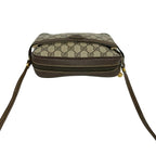 Gucci Vintage GG Logo Pattern Leather Mini Shoulder Bag Pochette Brown — view 4