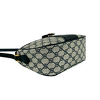 Gucci Vintage Sherry Line GG Logo Pattern Leather Shoulder Bag Pochette Navy — view 7