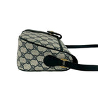 Gucci Vintage Sherry Line GG Logo Pattern Leather Shoulder Bag Pochette Navy — view 6