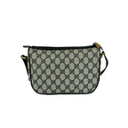 Gucci Vintage Sherry Line GG Logo Pattern Leather Shoulder Bag Pochette Navy — view 3