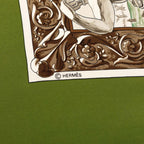 Hermes Carre 90 L'hiver Winter Scarf Oversized Green Multicolor Silk — view 6