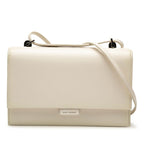 Saint Laurent Crossbody Flap Shoulder Bag White Leather