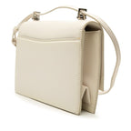 Saint Laurent Crossbody Flap Shoulder Bag White Leather — view 2