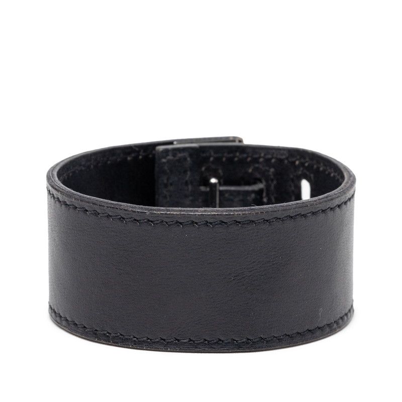 Hermes Artemis Bracelet Black Leather — view 3