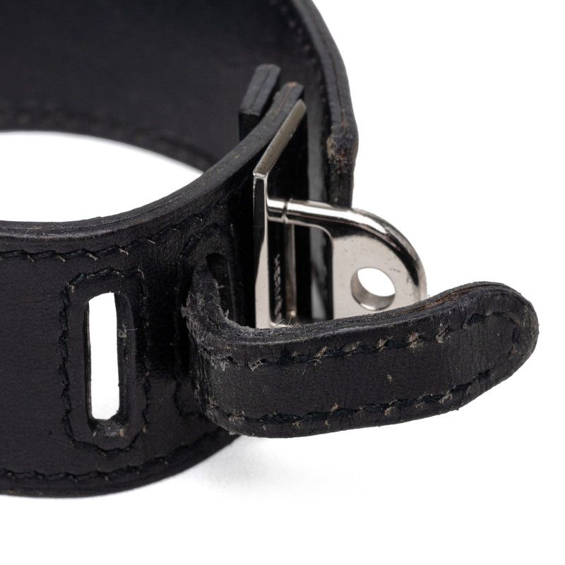 Hermes Artemis Bracelet Black Leather — view 4