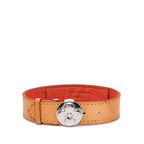 Louis Vuitton Bracelet Monogram Luck Brown Gold Leather Metal