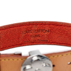 Louis Vuitton Bracelet Monogram Luck Brown Gold Leather Metal — view 4