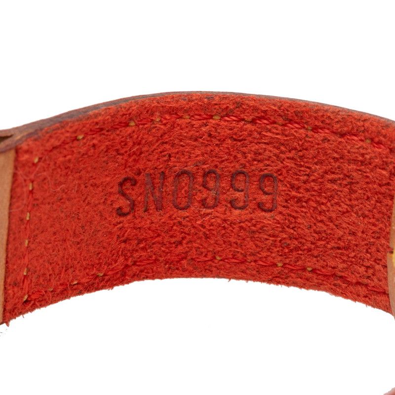 Louis Vuitton Bracelet Monogram Luck Brown Gold Leather Metal — view 5