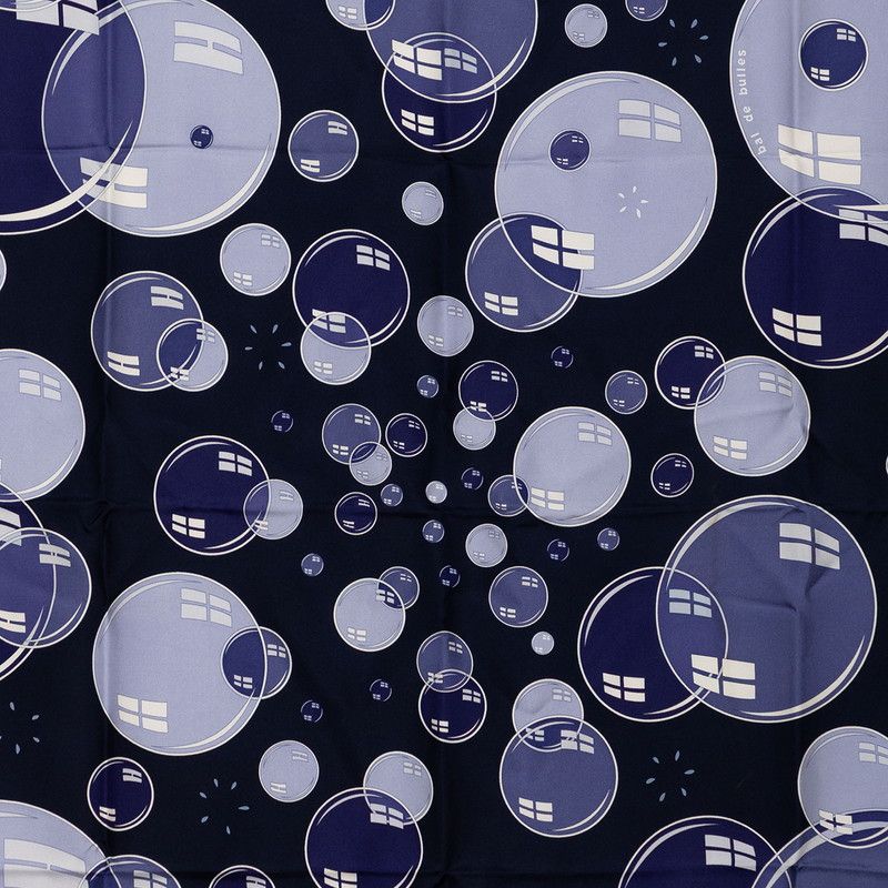 Hermes Carre 90 Bal de Bulles Scarf Oversized Navy Silk — view 2