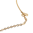 Dior CD Logo Oval Chain Pendant Gold Plated Rhinestone — view 3