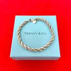 Tiffany & Co Twist Loop Bracelet 925 Sterling Silver Gold