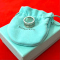 Tiffany & Co Box Wide Atlas Ring 925 Sterling Silver No 9