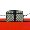 Gucci Vintage Sherry Line GG Logo Pattern Leather Shoulder Bag Navy
