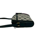 Gucci Vintage Sherry Line GG Logo Pattern Leather Shoulder Bag Navy — view 5
