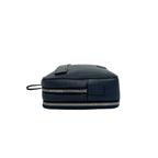 Prada Triangle Logo Saffiano Leather Clutch Pouch Navy — view 5