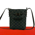 Loewe Anagram Pattern Logo Leather Shoulder Bag Pochette Crossbody Cross Brown