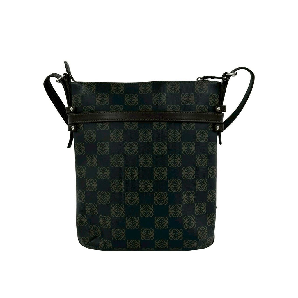 Loewe Anagram Pattern Logo Leather Shoulder Bag Pochette Crossbody Cross Brown — view 3