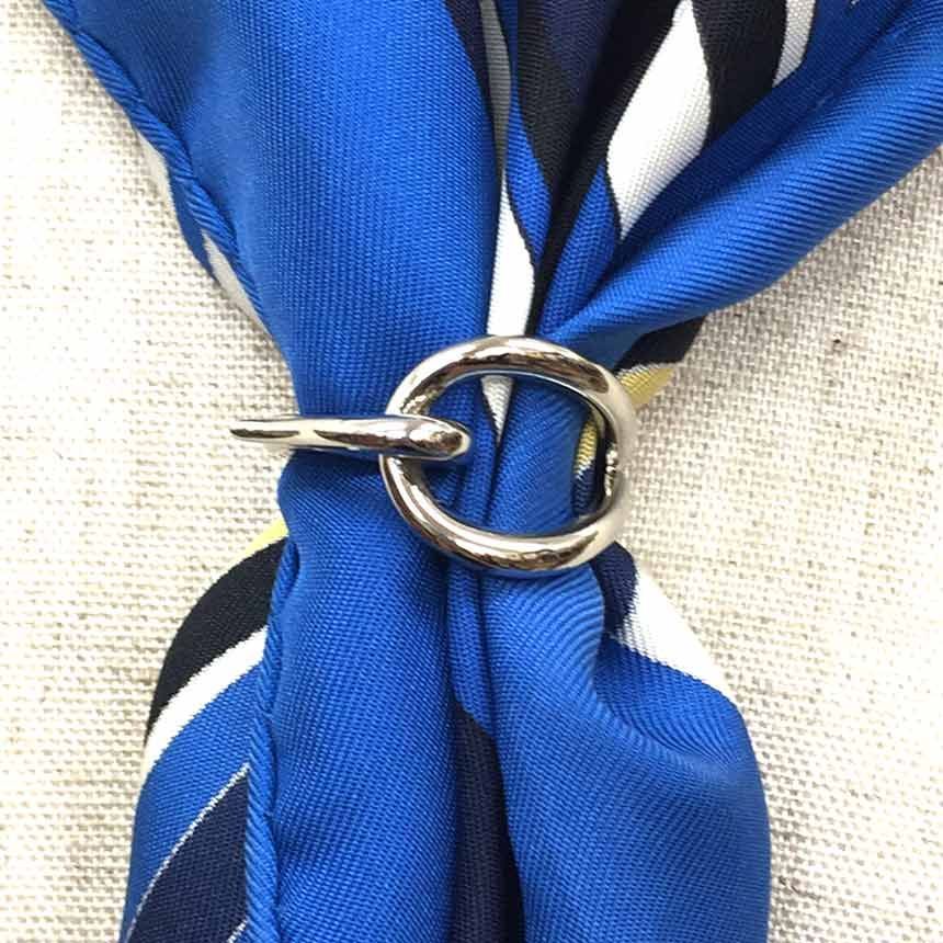 Hermes Jumbo Scarf Ring Silver — view 2