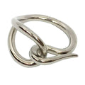 Hermes Jumbo Scarf Ring Silver