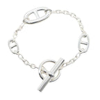 Hermes Bracelet Chaine D'ancre Farandole 15.5 cm 925 Sterling Silver