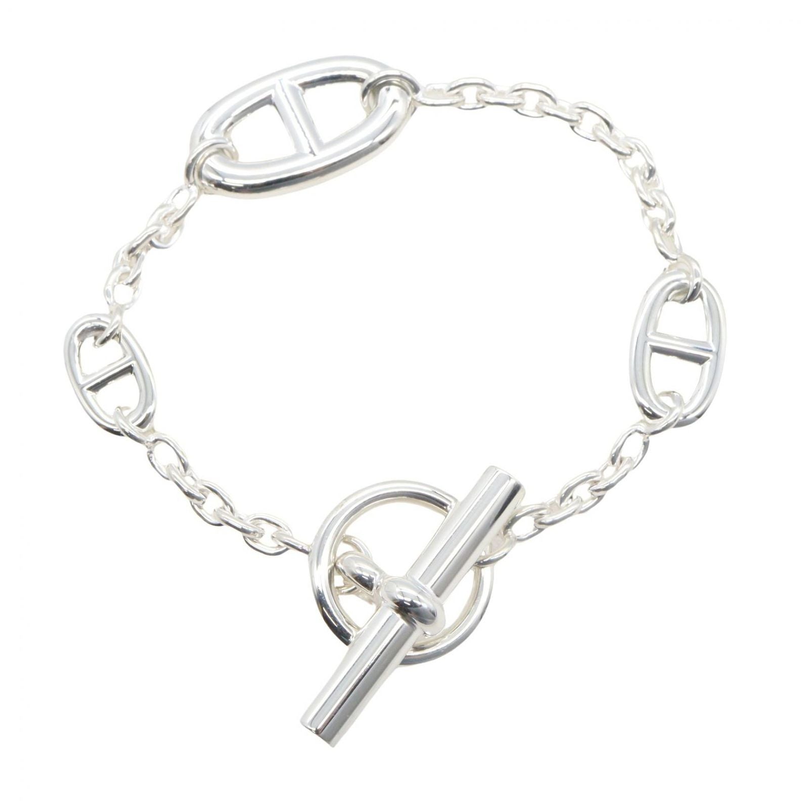 Hermes Bracelet Chaine D'ancre Farandole 15.5 cm 925 Sterling Silver