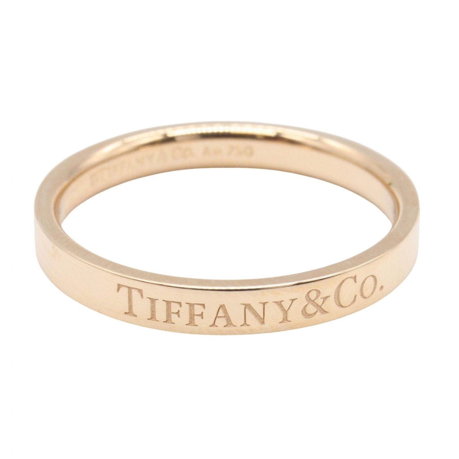 Tiffany & Co Ring Flat Band 18k Pink Gold — view 2