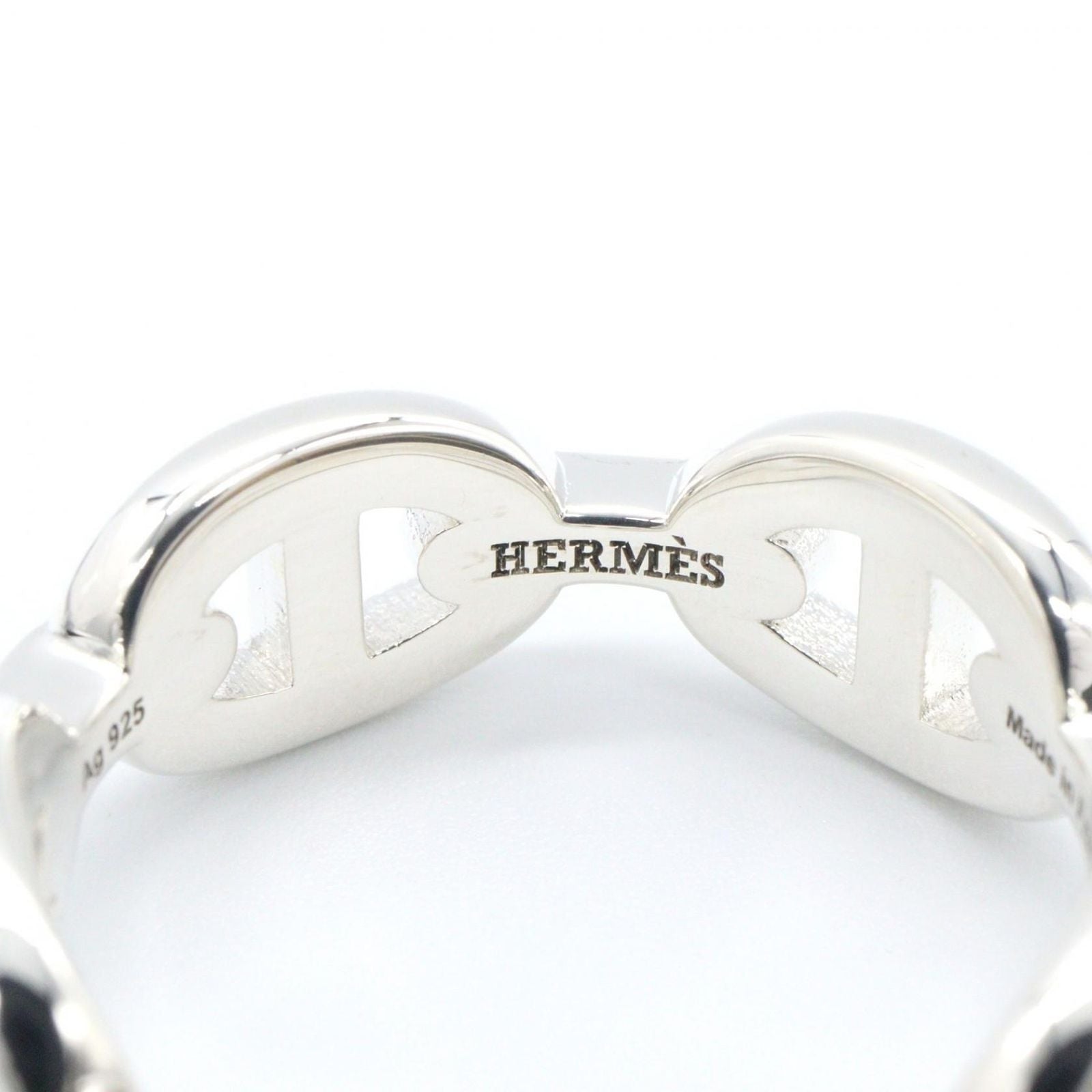 Hermes Ring Enchainee 925 Sterling Silver — view 4