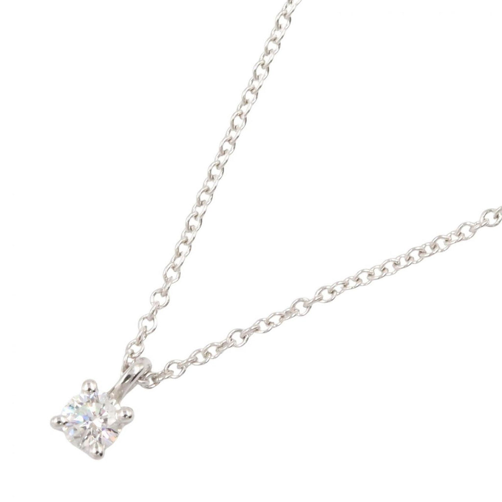Tiffany & Co Necklace Solitaire 40 cm Platinum Diamond