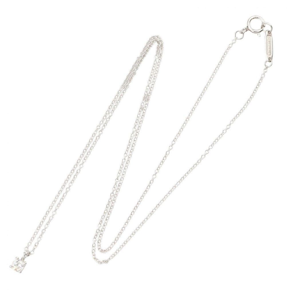 Tiffany & Co Necklace Solitaire 40 cm Platinum Diamond — view 2