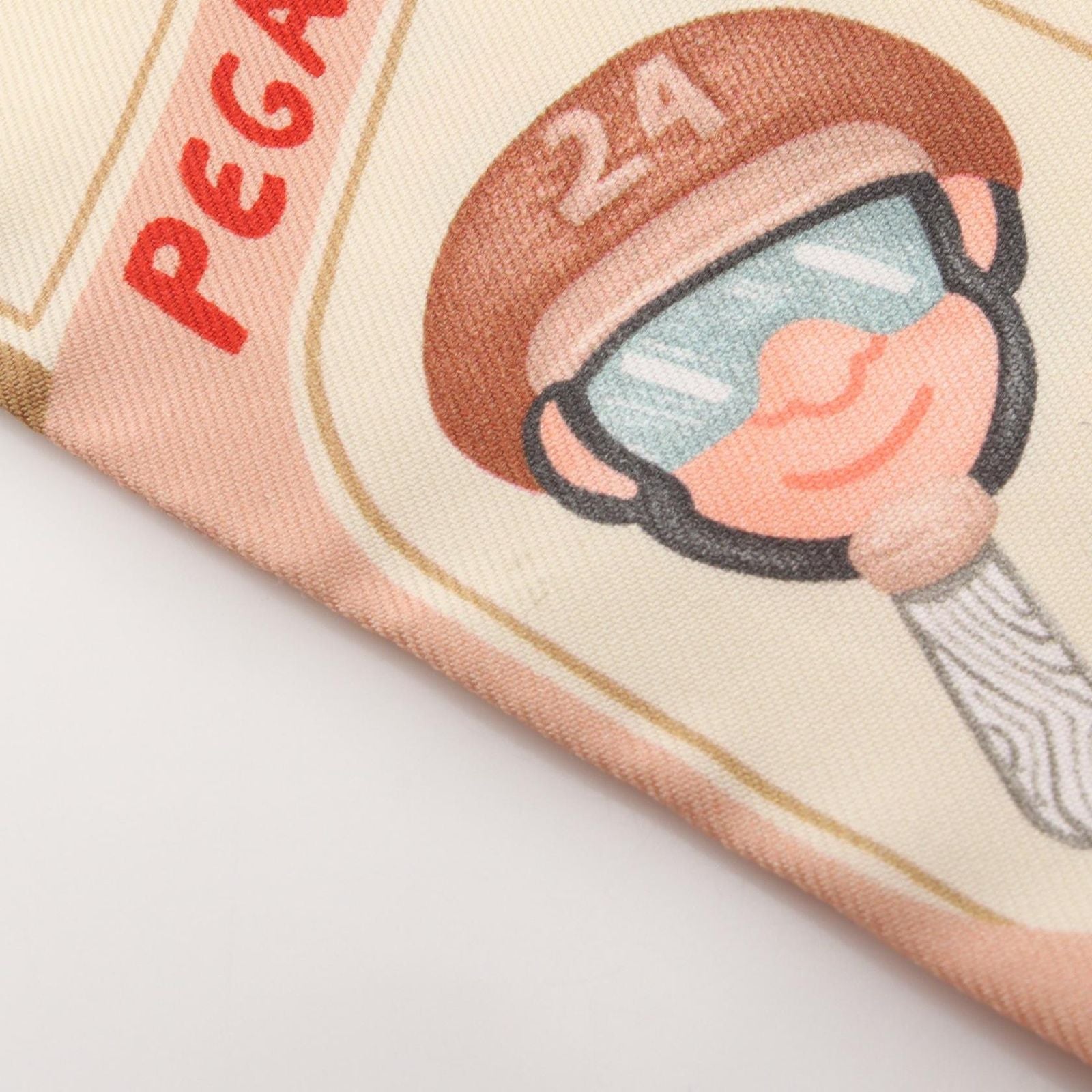 Hermes Scarf Twill Funny Ice Cream Ribbon Beige Silk — view 6