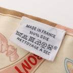 Hermes Scarf Twill Funny Ice Cream Ribbon Beige Silk — view 5