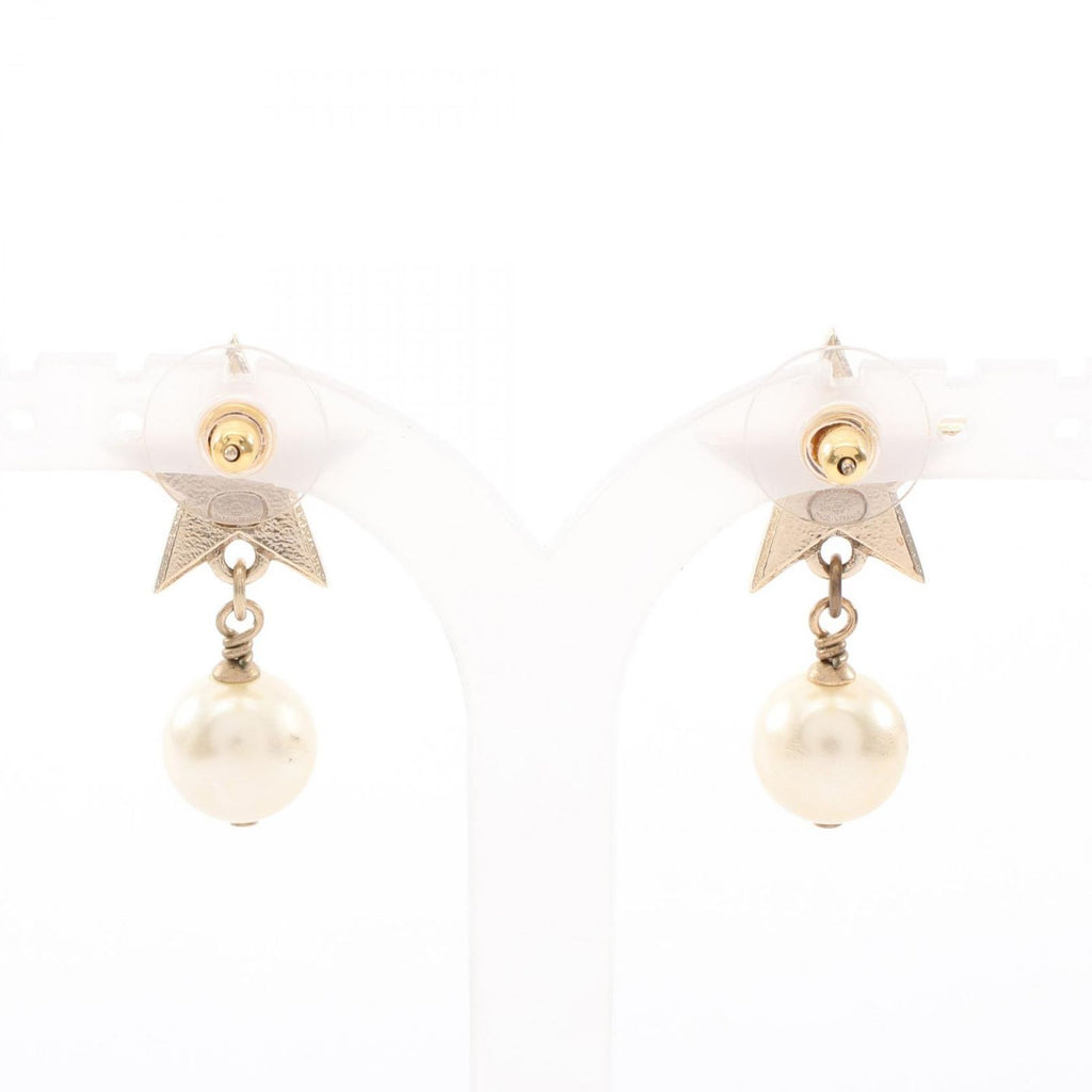 Chanel Earrings CC Logo Star Gold — view 2
