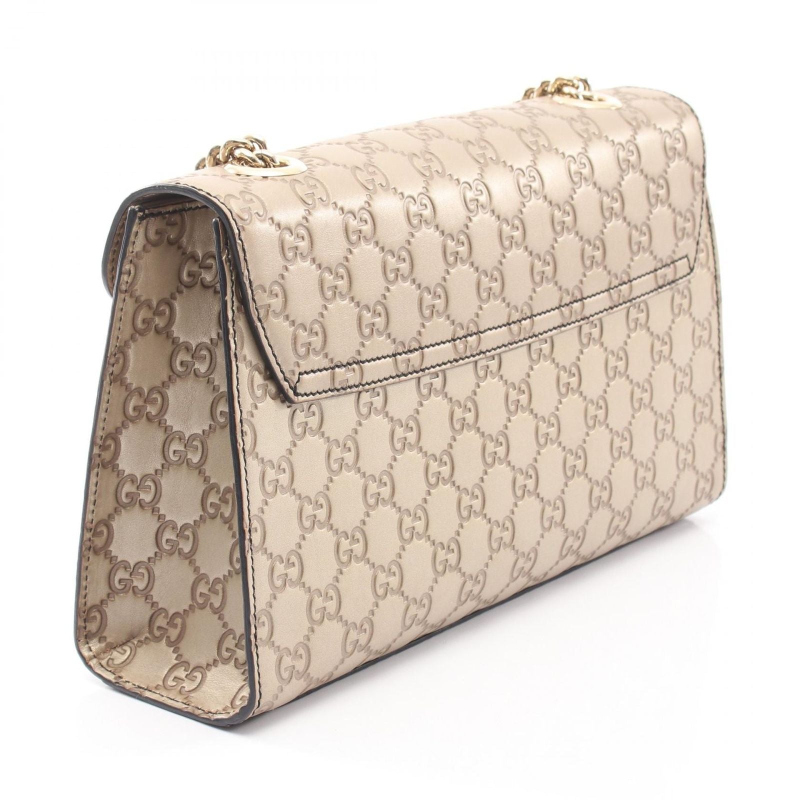 Gucci Shoulder Bag Emily Horsebit Guccissima Gold Leather Guccissima Chain — view 2