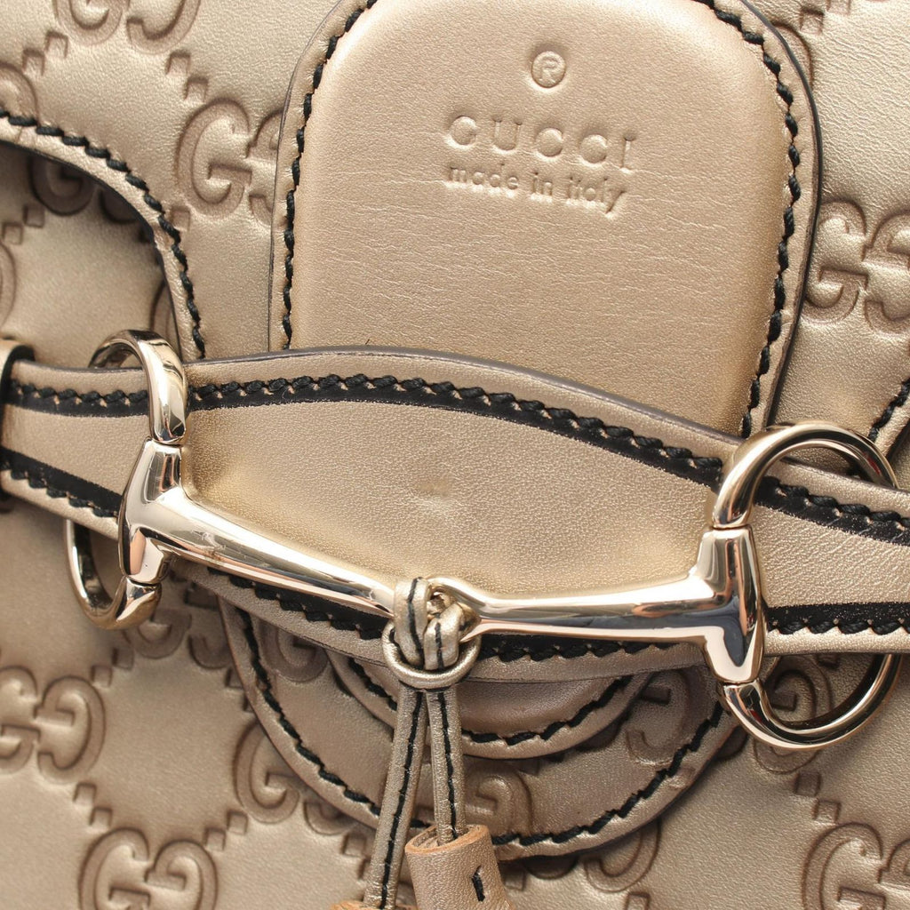 Gucci Shoulder Bag Emily Horsebit Guccissima Gold Leather Guccissima Chain — view 6