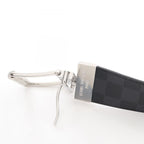 Louis Vuitton Belt Ceinture Damier Print 40 Graphite Silver Reversible Leather — view 7