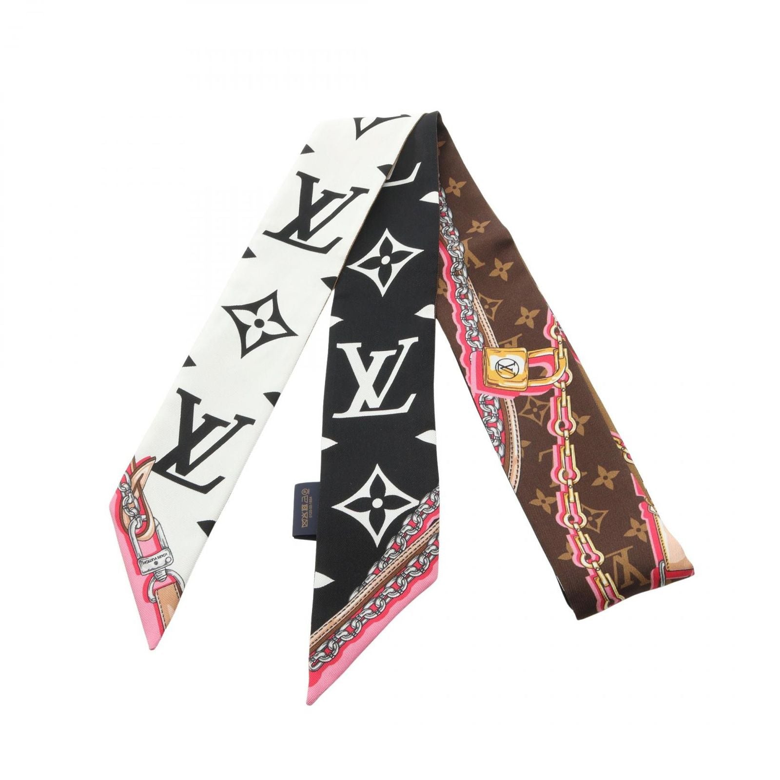 Louis Vuitton Scarf Bandeau BB Ultimate Noir Multicolor Silk
