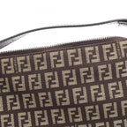 Fendi Handbag Zucchino Brown Beige Canvas Leather — view 6