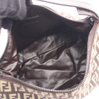 Fendi Handbag Zucchino Brown Beige Canvas Leather — view 3
