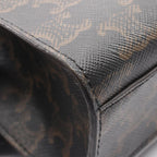 Celine Tote Small Vertical Cover Triomphe 2-Way Brown Black Canvas Leather — view 5