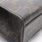Celine Tote Small Vertical Cover Triomphe 2-Way Brown Black Canvas Leather — view 6
