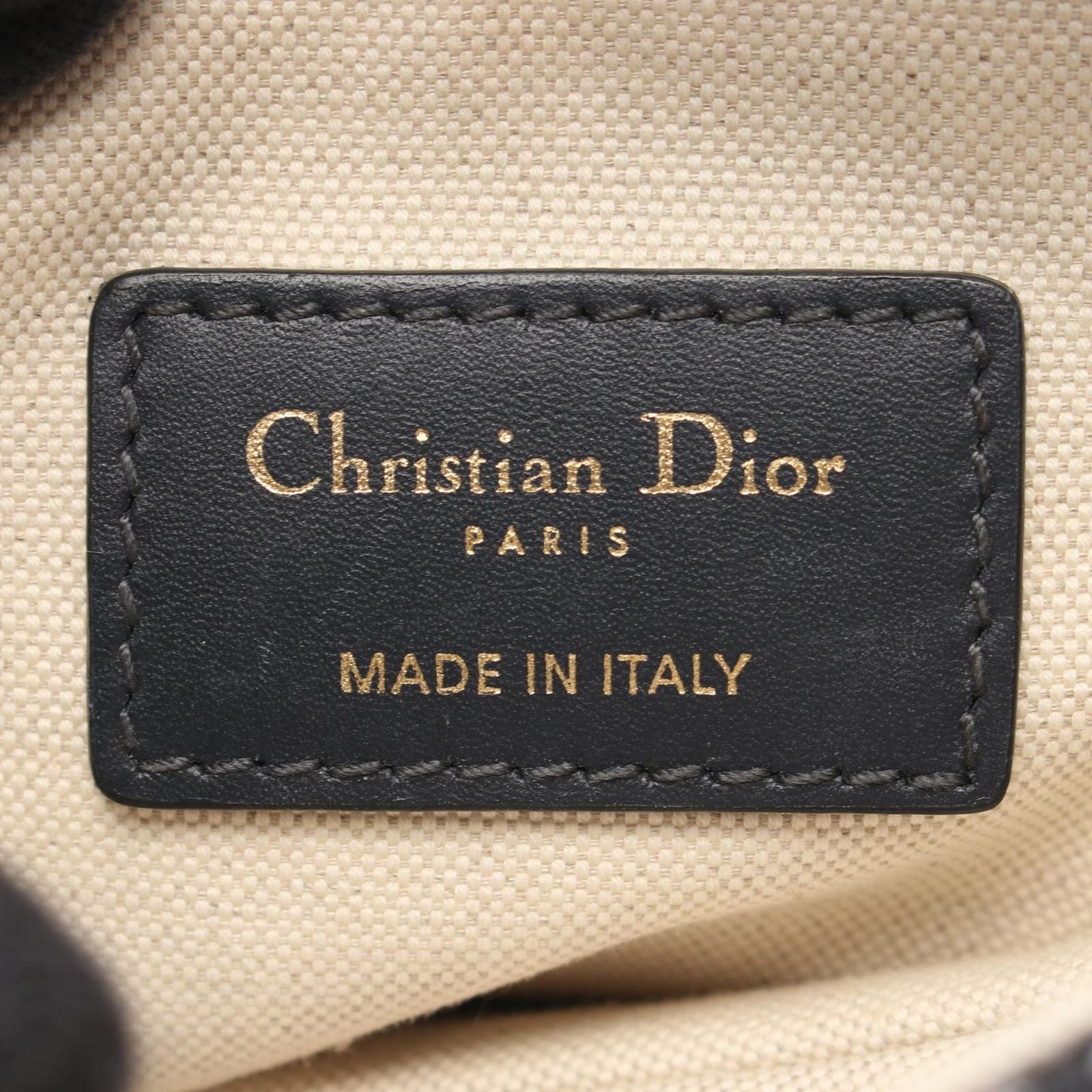 Dior Saddle Bag Mini Oblique Jacquard Navy Ivory Canvas Leather — view 4