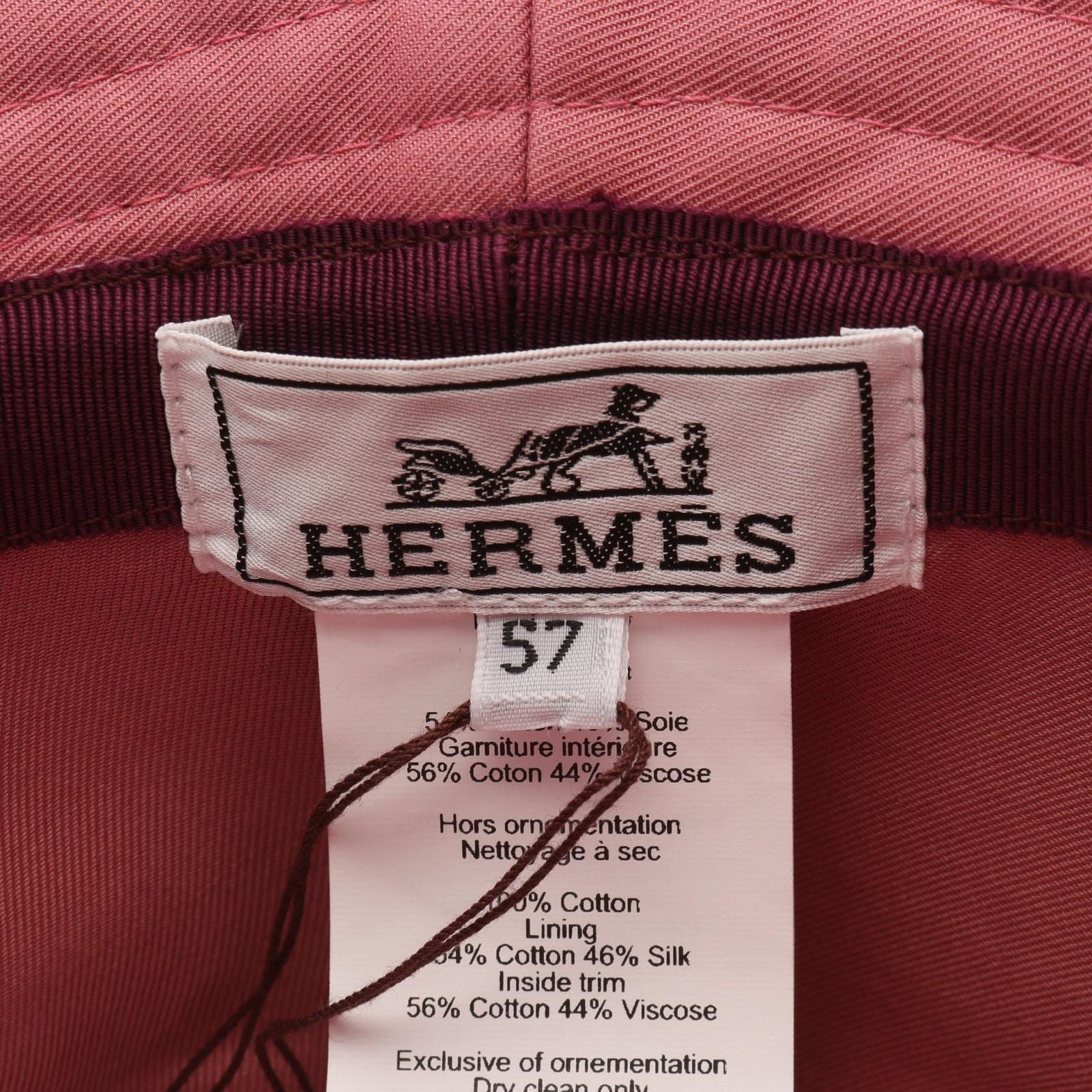 Hermes Hat Harbor Electric Rose Sorbet Bucket — view 4
