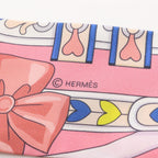 Hermes Scarf Twill Harnais de Coeur Ribbon Pink Silk — view 4