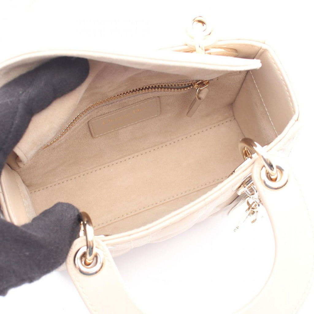 Dior Lady Dior Mini Cannage 2-Way Leather Shoulder — view 3