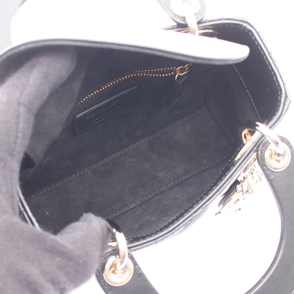 Dior Lady Dior Mini Cannage 2-Way Leather Shoulder — view 3