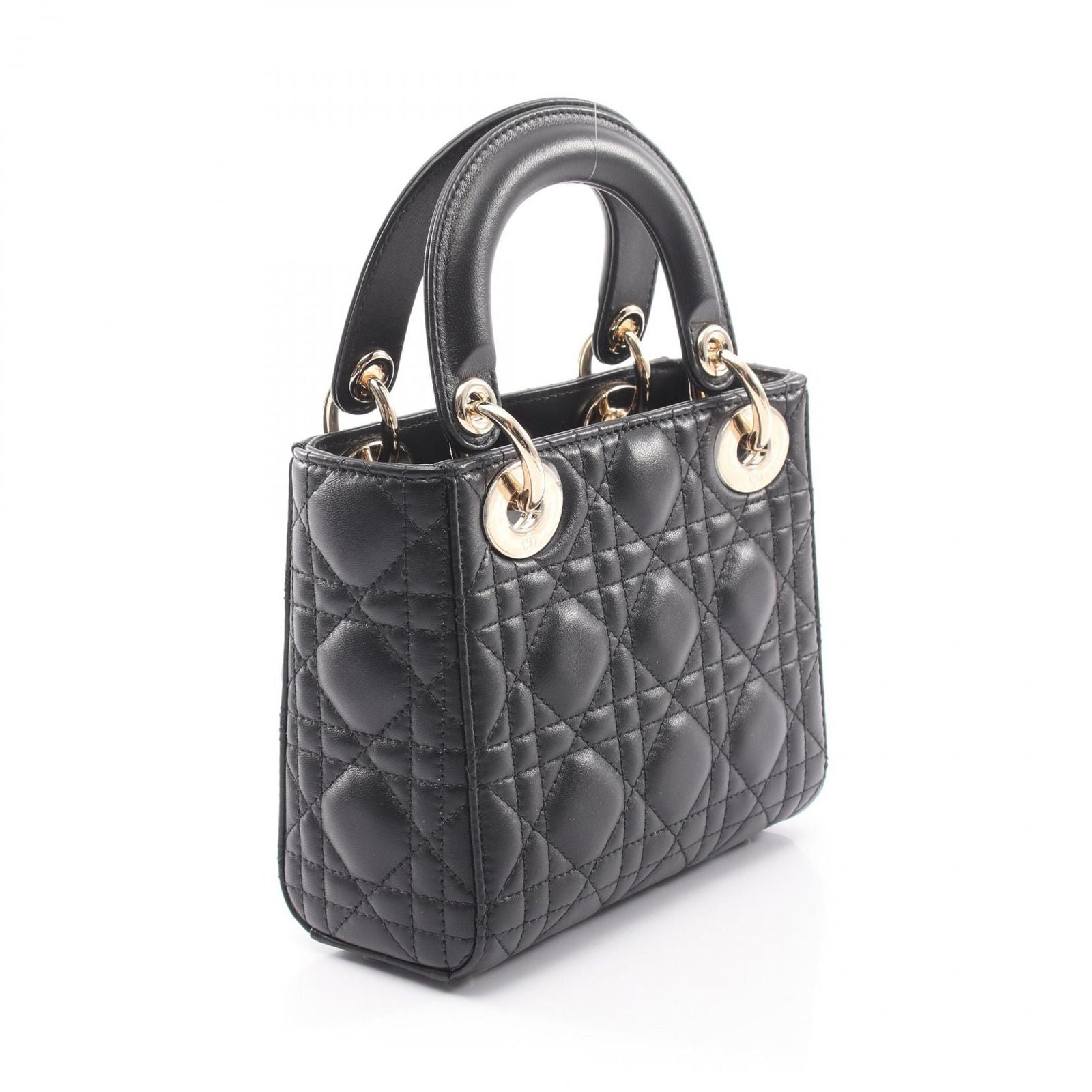 Dior Lady Dior Mini Cannage 2-Way Leather Shoulder — view 2